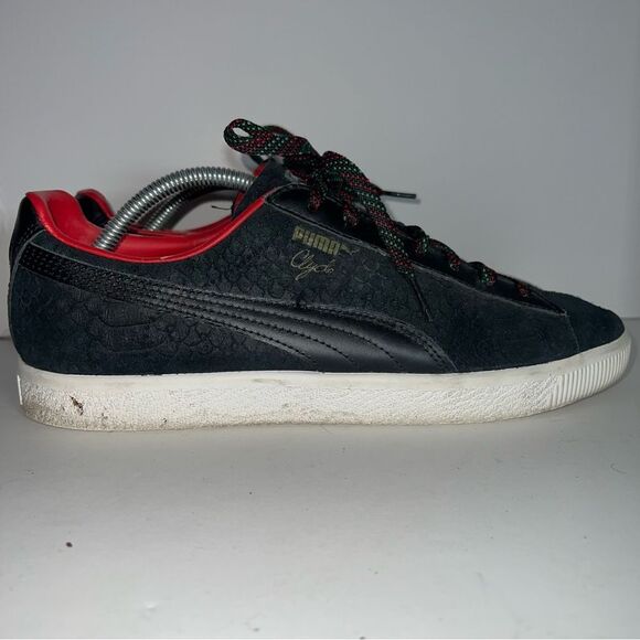 Puma Clyde GCC Men’s Size US 10.5 Black/Red 'Made In Italy' - Picture 1 of 10
